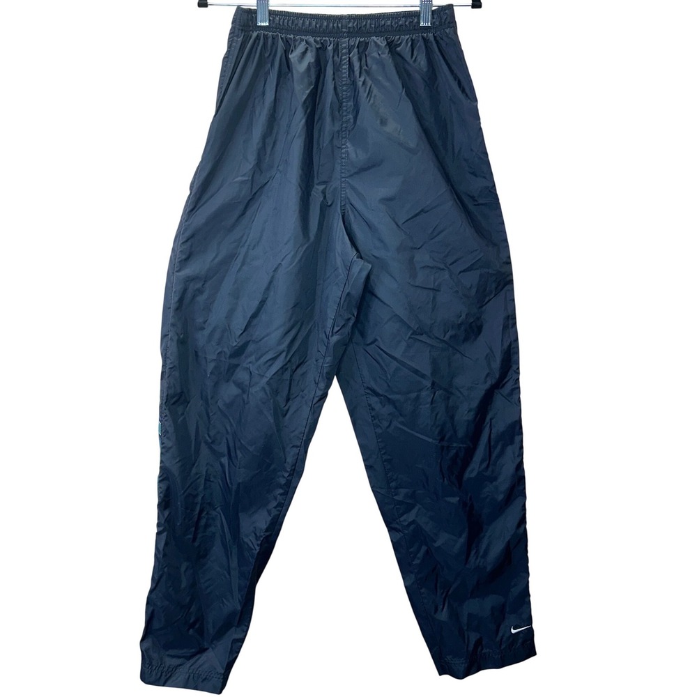 Nike Vintage Y2K Track Pants Black Windbreaker Side Zip‎ XL Streetwear baggy
